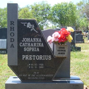 PRETORIUS Johanna Catharina Sophia 1934-2006