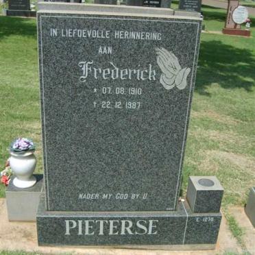 PIETERSE Frederick 1910-1987