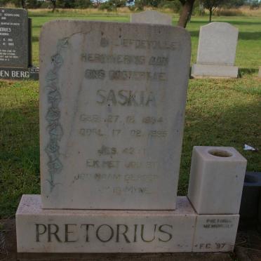 PRETORIUS Saskia 1984-1985