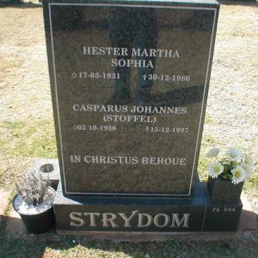 STRYDOM Casparus Johannes 1930-1997 &amp; Hester Martha Sophia 1931-1986
