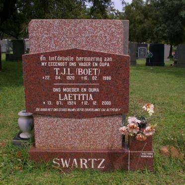 SWARTZ T.J.L. 1920-1986 &amp; Leatitia 1924-2000