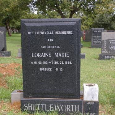 SCHUTTLEWORTH Loraine Marie 1931-1989