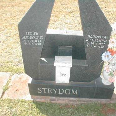 STRYDOM Renier Gerhardus 1899-1980 &amp; Hendrika Wilhelmina 1897-1982
