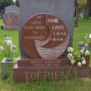 TOERIEN Frans 1930-2002 &amp; Annie Louis 1931-1994