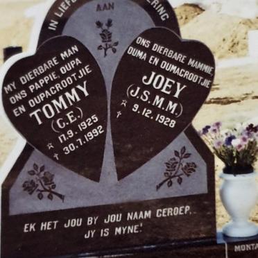 THOMPSON Charles Edward 1925-1992 &amp; J.S.M.M. 1928-