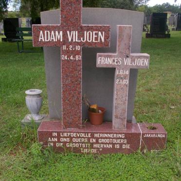 VILJOEN Adam 1910-1987 &amp; Frances 1914-2003