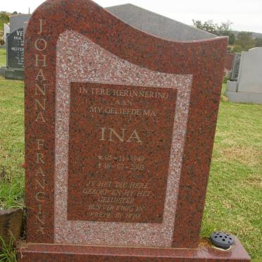 VENTER Johanna Francina 1949-2003