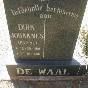 WAAL Dirk Johannes, de 1910-1985
