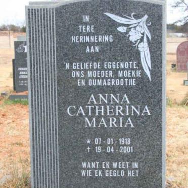 WALT Anna Catherina Maria, van der 1918-2001