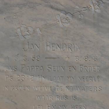 ? Jan Hendrik 1959-1981