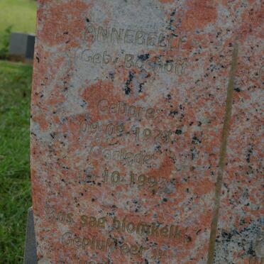 WESTHUIZEN Annebelle, van der nee BOSHOFF 1973-1993 