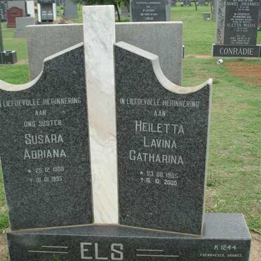 ELS Heiletta Lavina Catharina 1905-2000 :: ELS Susara Adriana 1908-1995