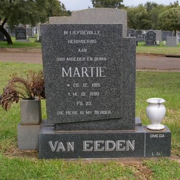 EEDEN Martie, van 1915-1990