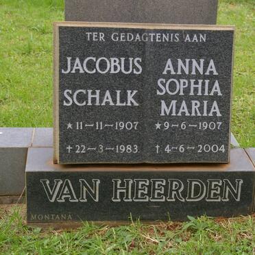 HEERDEN Jacobus Schalk, van 1907-1983 &amp; Anna Sophia Maria 1907-2004