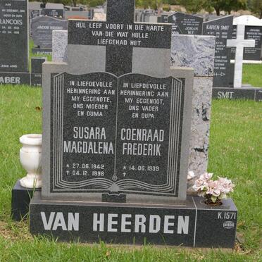HEERDEN Coenraad Frederik, van 1939- &amp; Susara Magdalena 1942-1998