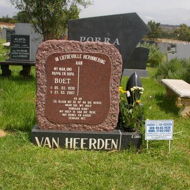 HEERDEN Boet, van 1930-2007