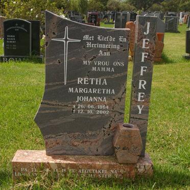 JEFFREY Margaretha Johanna 1964-2002