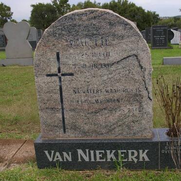 NIEKERK Martie, van 1971-1992