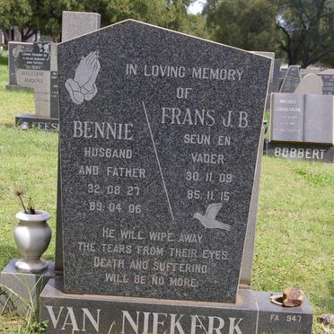 NIEKERK Frans J.B., van 1930-1985 :: Bennie 1932-1989