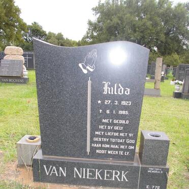 NIEKERK Hilda, van 1923-1985
