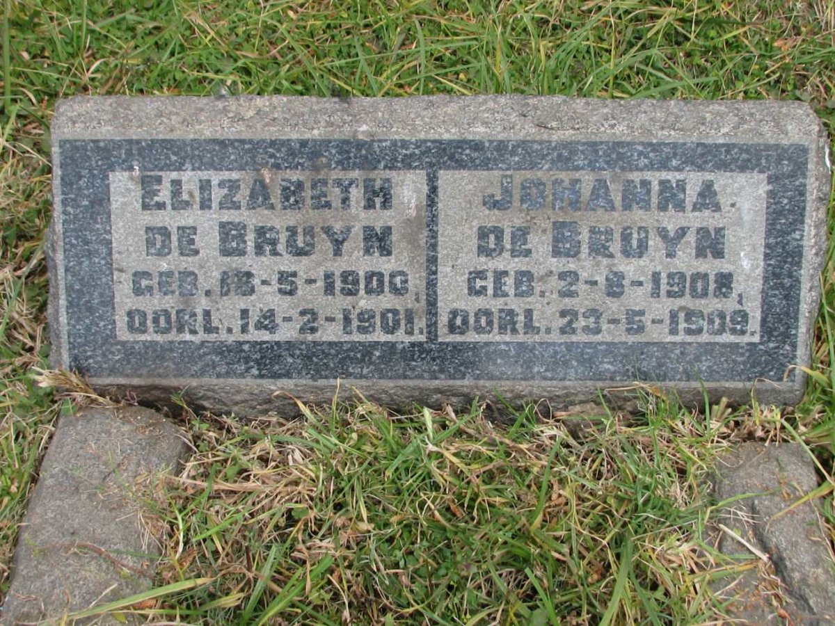 BRUYN Elizabeth, de 1900-1901 :: BRUYN Johanna, de 1908-1909