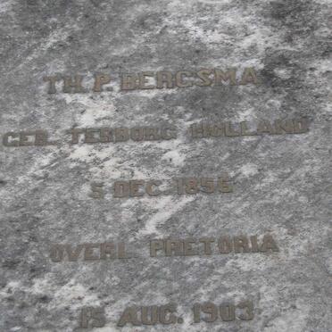 BERGSMA TH. P. 1856-1903