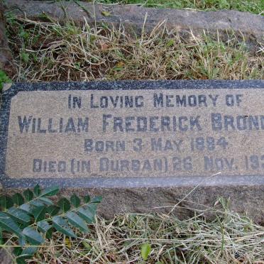 BRONNER William Frederich 1884-1939