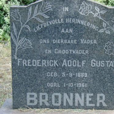 BRONNER Frederick Adolf Gustav 1889-1961