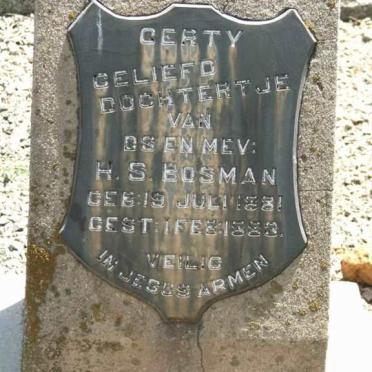 BOSMAN Gerty 1881-1883