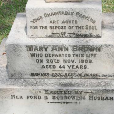 BROWN Mary Ann -1909