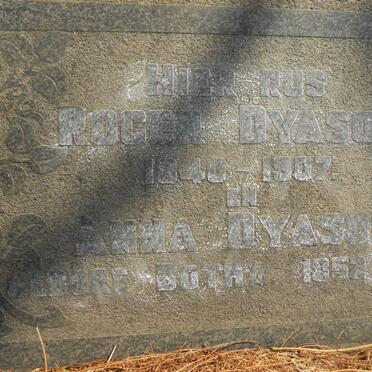 DYASON Roger 1840-1907 &amp; Anna BOTHA 1852-19?1