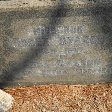 DYASON Roger 1840-1907 &amp; Anna BOTHA 1852-19?1