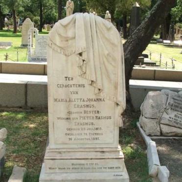 ERASMUS Maria Aletta Johanna nee BESTER 1818-1897