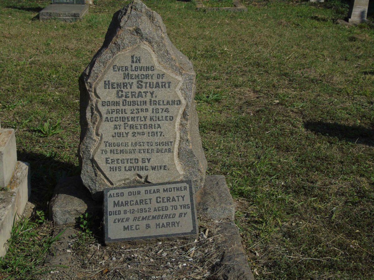 GERATY Henry Stuart 1874-1917 &amp; Margaret -1952