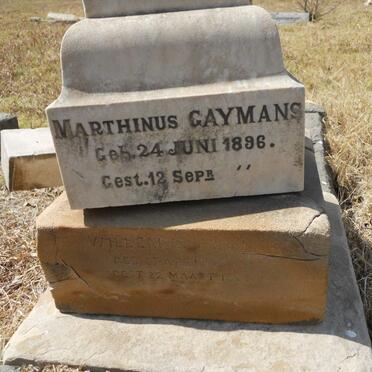GAYMANS Margaretha 1892-1894 :: GAYMANS Marthinus 1896-1896 :: GAYMANS Willem 18?4-18?5