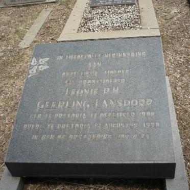 GEERLING Leonie P.H. nee LANSDORP 1900-1950
