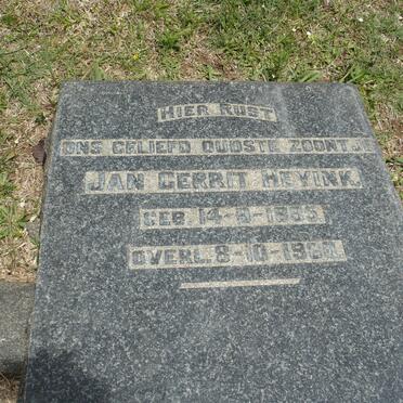 HEYINK Jan Gerrit 1895-1900