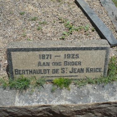 KRIGE Berthauldt de St Jean 1871-1925