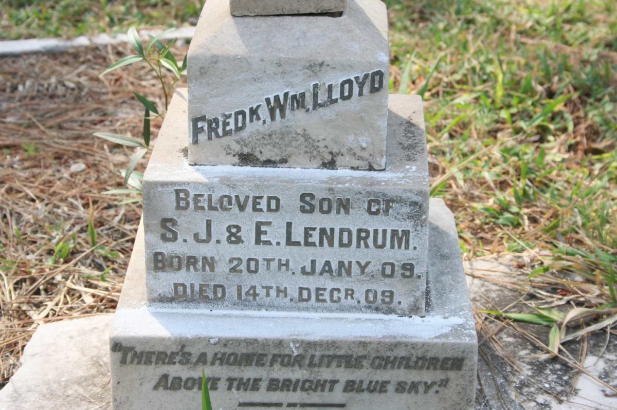LENDRUM Fredk. Wm. Lloyd 1909-1909
