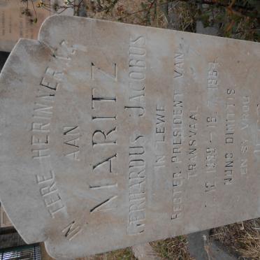 MARITZ C.J.F. 1862-1902 :: MARITZ Gerhardus Jacobus 1889-1964 &amp; Jess DE VILLIERS -1973