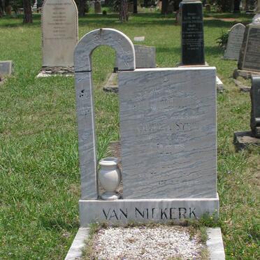 NIEKERK Corelia Sybil, van nee ZEILER 1895-1983