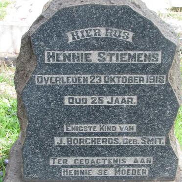 SMIT Barend Jacobus 1890-1928 :: BORCHERDS Hennie Stiemens -1918