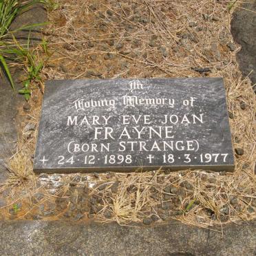 FRAYNE Mary Eve Joan nee STRANGE 1898-1977