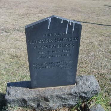 WESTHUYSEN Hermanus Marthinus, v.d. 1882-1901