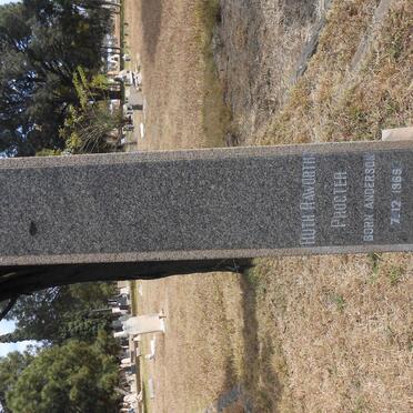 PROCTER Ruth Raworth nee ANDERSON -1969