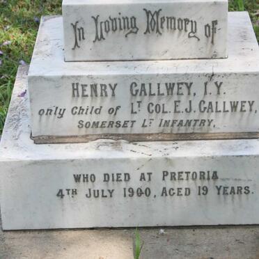 GALLWEY Henry -1900