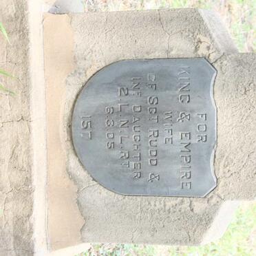 RUDD Wife -1905 :: RUDD Infant daughter -1905