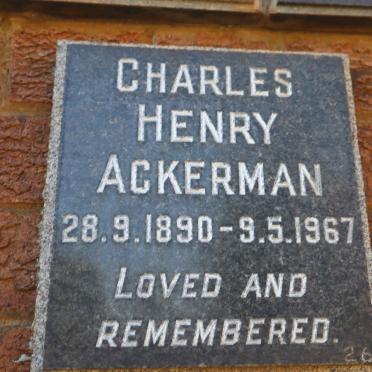 ACKERMAN Charles Henry 1890-1967