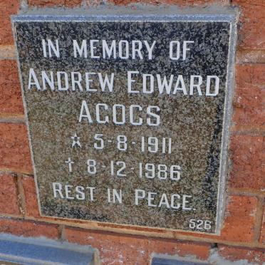 AGOCS Andrew Edward 1911-1986