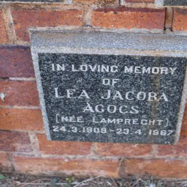 AGOCS Lea Jacoba nee LAMPRECHT 1909-1967